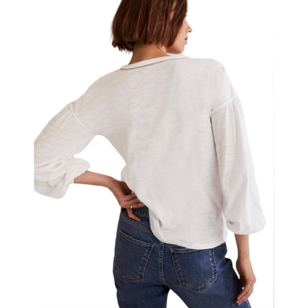 Boden | Embroidered V-Parth Boho Top Blouse - Picture 14 of 16